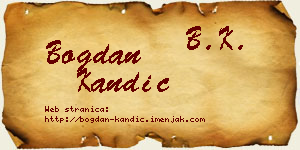 Bogdan Kandić vizit kartica